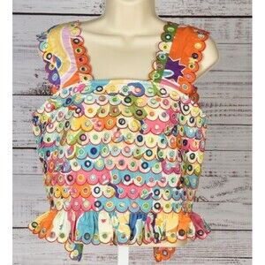 Celia Bernardo Maia Multi-Colored Sleeveless Top Size M
